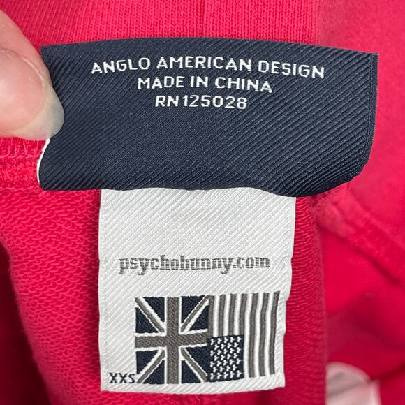 Psycho Bunny Hindes Sweat Shorts Pink Size XXS Drawstring Waist Athleisure - Picture 8 of 13